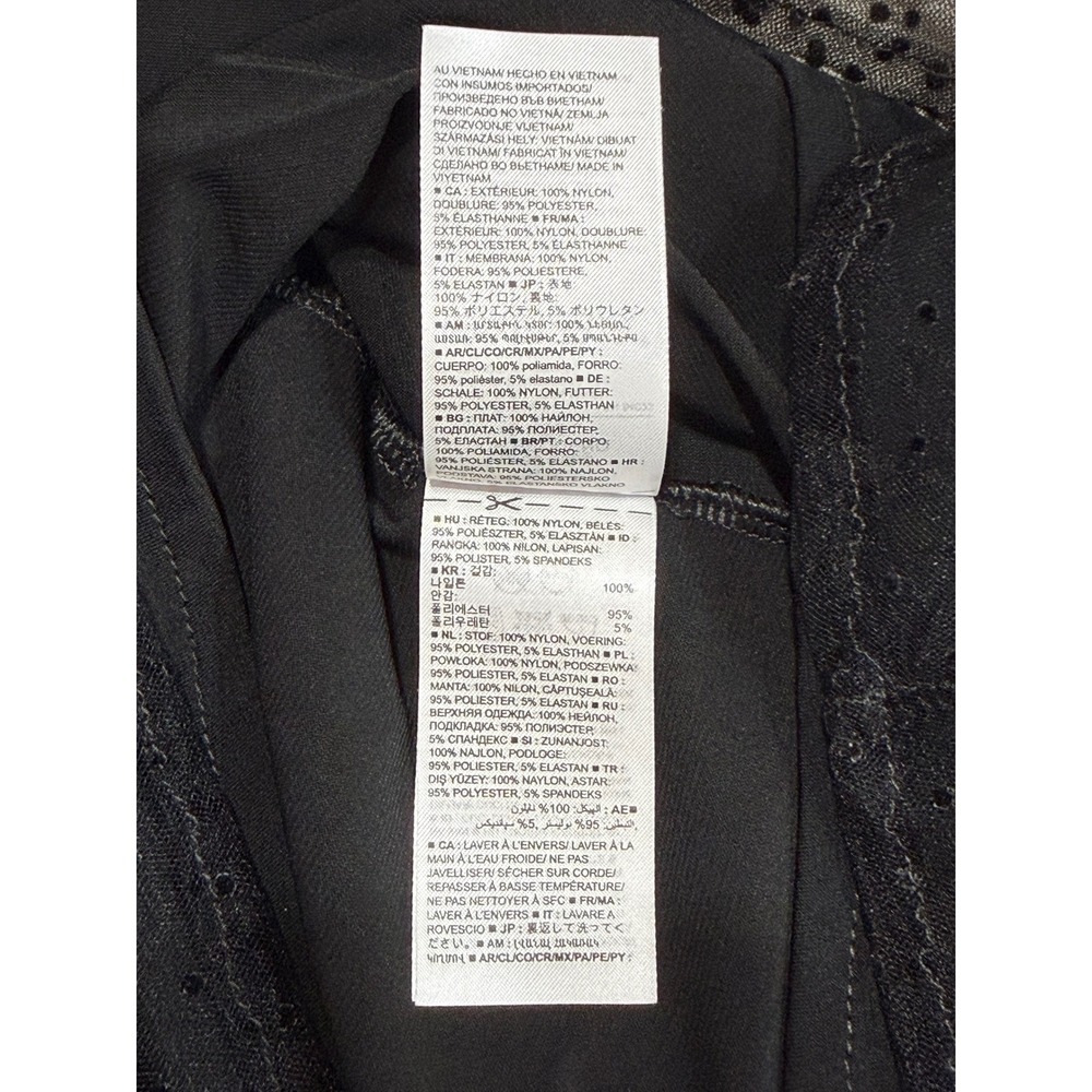 Banana Republic Mesh Blouse Womens Small Petite Black Swiss Dot Sheer Whimsigoth - Picture 6 of 10